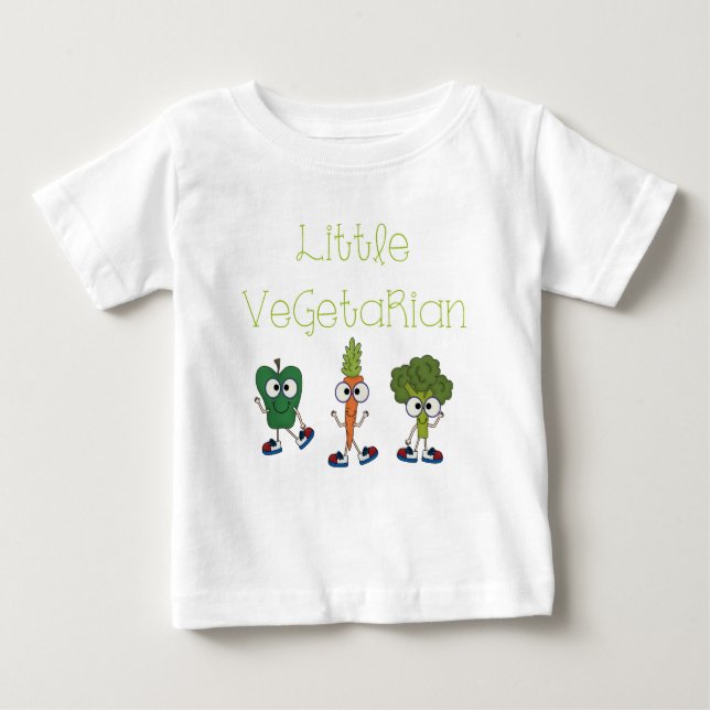 Camiseta De Bebé Pequeño vegetariano (Anverso)