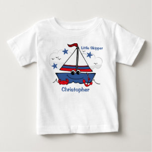 Camiseta De Bebé Pequeño velero lindo