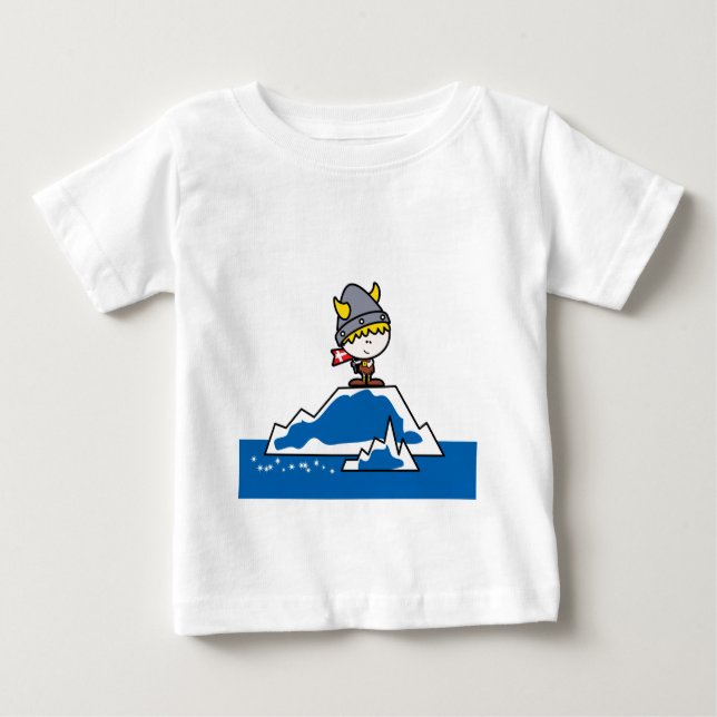 Camiseta De Bebé Pequeño Viking Boy (Anverso)