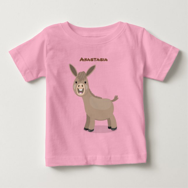 Camiseta De Bebé Pequeño y feliz ilustracion de personalizado de bu (Anverso)