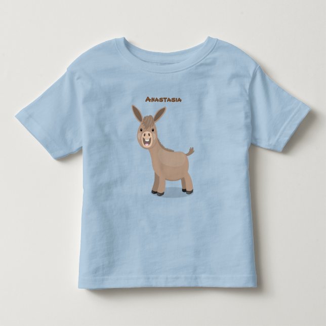 Camiseta De Bebé Pequeño y feliz ilustracion de personalizado de bu (Anverso)