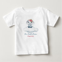 Camiseta de bebé pequeño y lindo elefante