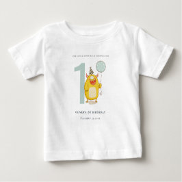 Camiseta De Bebé Pequeño y lindo monstruo de Aqua amarillo cualquie