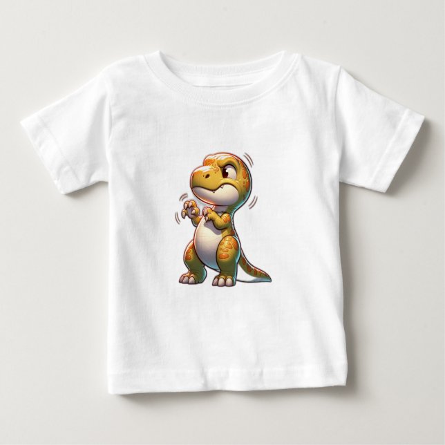 Camiseta De Bebé pequeño y molesto dinosaurio (Anverso)