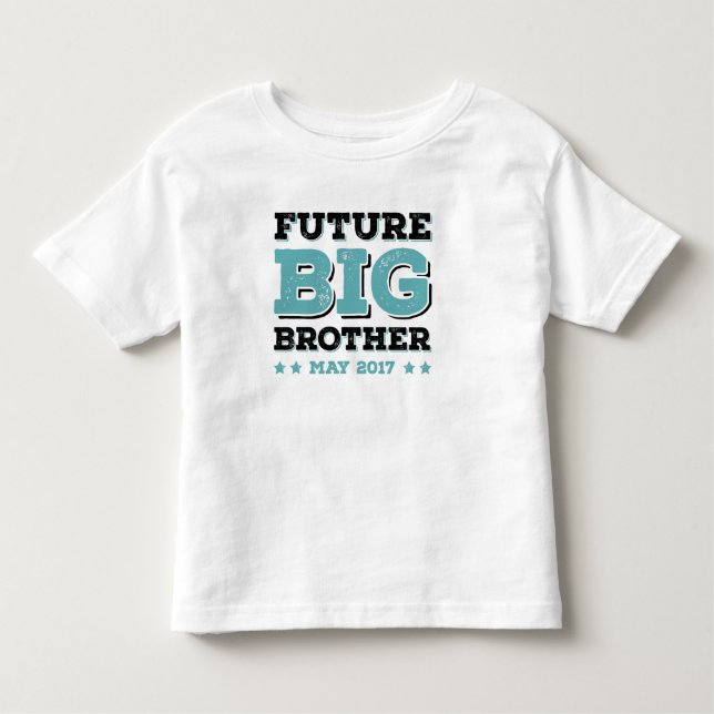 Camiseta De Bebé Pequeño y pequeño futuro Gran Hermano Mayo 2017 di (Anverso)