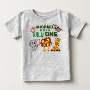 Camiseta De Bebé Pequeños animales salvajes de una jungla Safari p