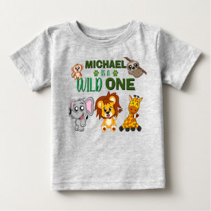 Camiseta De Bebé Pequeños animales salvajes de una jungla Safari pr