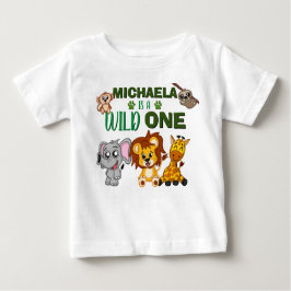 Camiseta De Bebé Pequeños animales salvajes de una jungla Safari pr