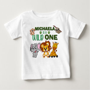 Camiseta De Bebé Pequeños animales salvajes de una jungla Safari pr