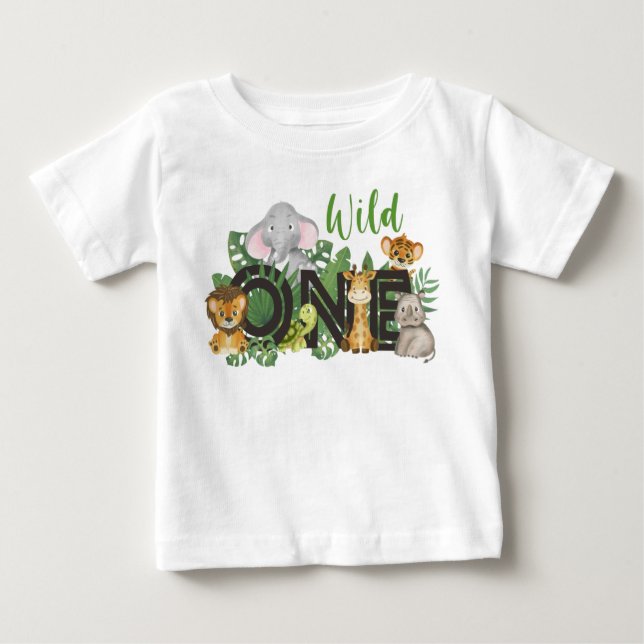 Camiseta De Bebé Pequeños animales salvajes de una jungla Safari pr (Anverso)
