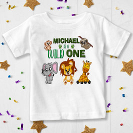 Camiseta De Bebé Pequeños animales salvajes de una jungla Safari pr