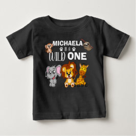 Camiseta De Bebé Pequeños animales salvajes de una jungla Safari pr