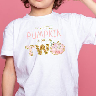 Camiseta De Bebé Pequeños Chicas de calabaza Segundo cumpleaños