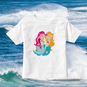 Camiseta De Bebé Pequeños chicas pequeños, amigas de sirena, camise