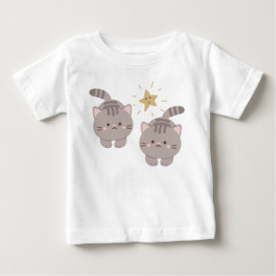 Camiseta De Bebé Pequeños gatitos gemelos