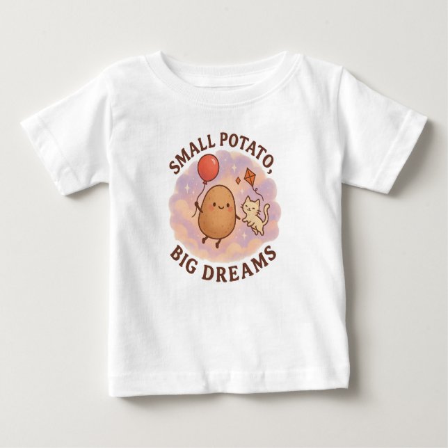 Camiseta De Bebé Pequeños grandes sueños de papa - motivación Cuida (Anverso)