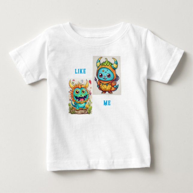 Camiseta De Bebé Pequeños monstruos adorables: Edición para bebés (Anverso)
