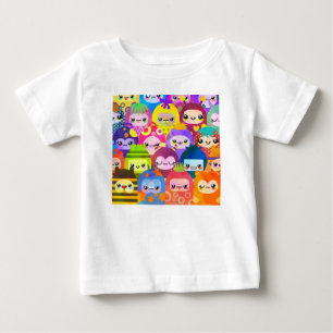 Camiseta De Bebé Pequeños monstruos de Kawaii
