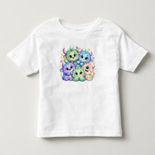 Camiseta De Bebé ¡Pequeños monstruos, grandes sonrisas! 💚💜🩵