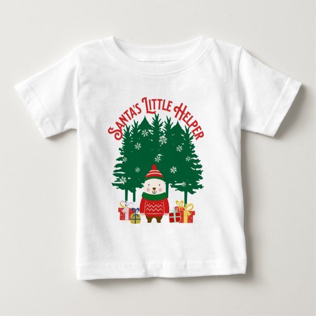 Camiseta De Bebé Pequeños Navidades de Santa Elena (Anverso)