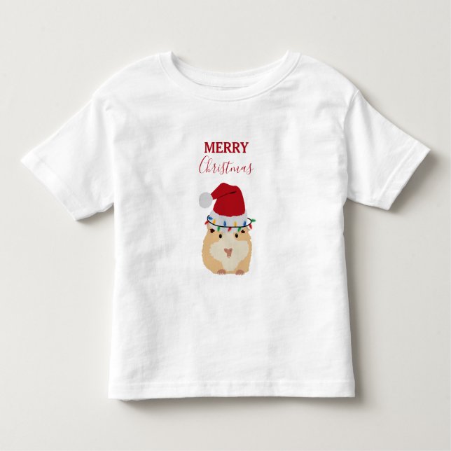 Camiseta De Bebé Pequeños Navidades Hamster Gracioso Animal Santa H (Anverso)