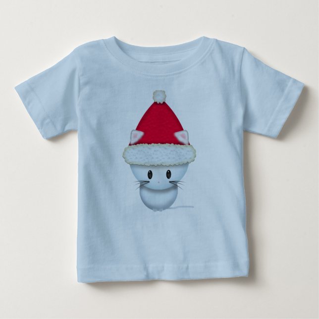 Camiseta De Bebé Pequeños Navidades Kitten (Anverso)