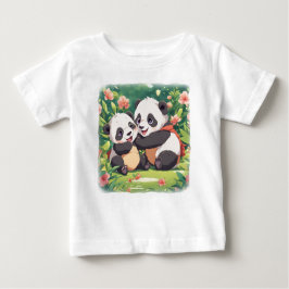 Camiseta De Bebé Pequeños Pandas Jugadores Cuidados - Estilo Anime