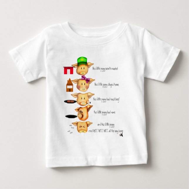 Camiseta De Bebé pequeños piggies (Anverso)
