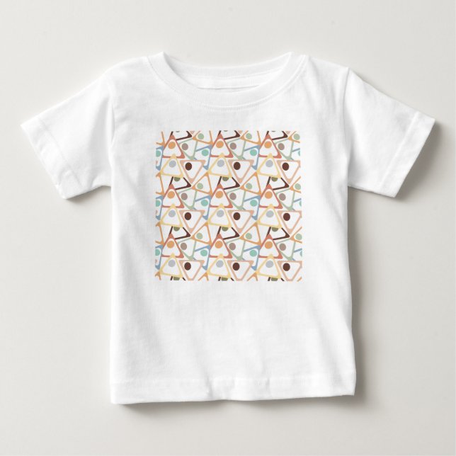 Camiseta De Bebé Pequeños triángulos pasteles (Anverso)