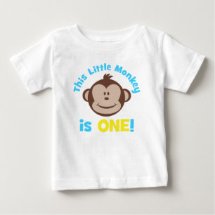 Camiseta De Bebé Pequeños y adorables monos machos