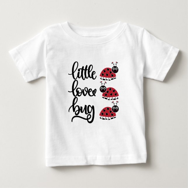 Camiseta De Bebé Pequeños y pequeños chicas de arte de palabras de  (Anverso)