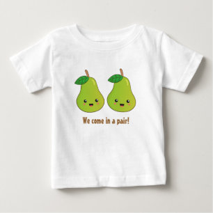 Camiseta De Bebé Peras lindas que vienen en pareja