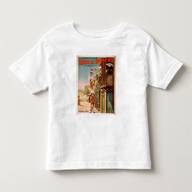 Camiseta De Bebé Perdido en el poster de teatro árabe del desierto (Anverso)