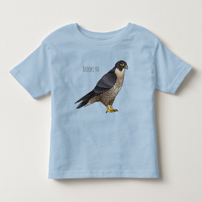 Camiseta De Bebé Peregrine falcon bird cartoon illustration  (Anverso)