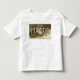 Camiseta De Bebé Peregrinos que señalan los huevos de Pascua
