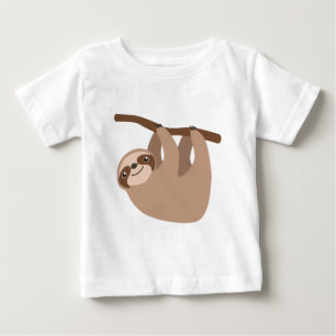 Camiseta De Bebé Pereza Tres-Tocada con la punta del pie linda