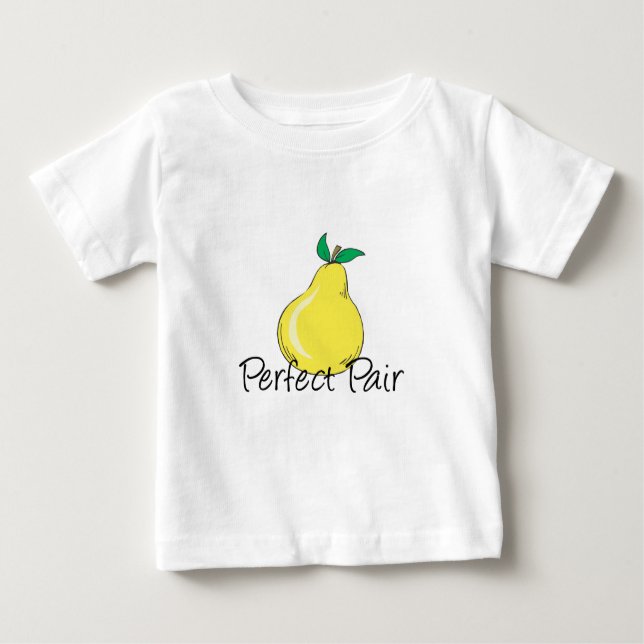 Camiseta De Bebé Perfectamente Par TWINS (Anverso)
