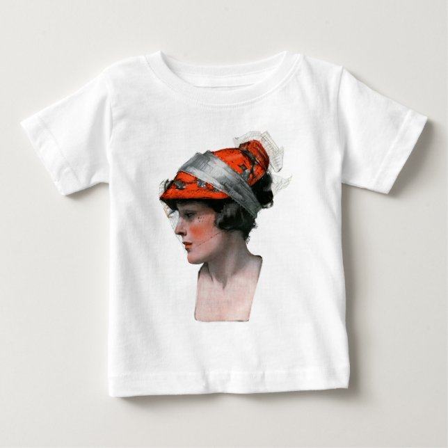 Camiseta De Bebé Perfil de la mujer (Anverso)