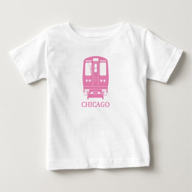 Camiseta De Bebé Perfil "L" de Pink Chicago (Anverso)