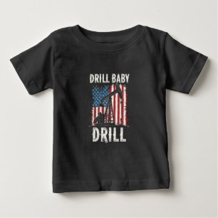 Camiseta De Bebé Perforar la economía energética de Trump en Estado