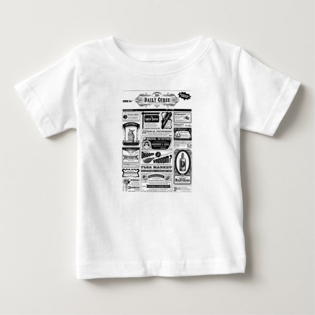 Camiseta De Bebé periódico espeluznante (Anverso)