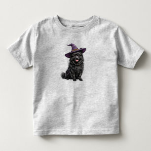 Camiseta De Bebé Perrito Adorable con Sombrero de Brujo de Hallowee