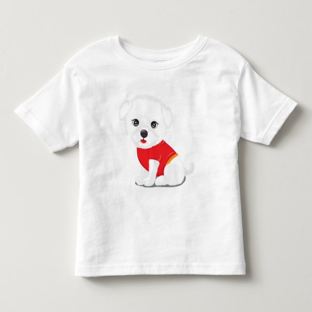 Camiseta De Bebé perrito agradable, purp (Anverso)