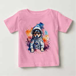 Camiseta De Bebé Perrito astronauta de perro espacial