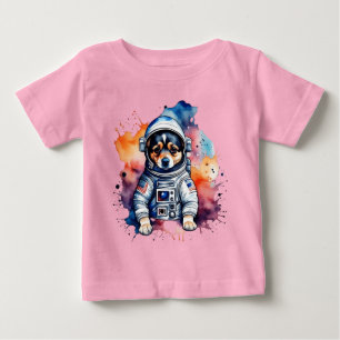 Camiseta De Bebé Perrito astronauta de perro espacial