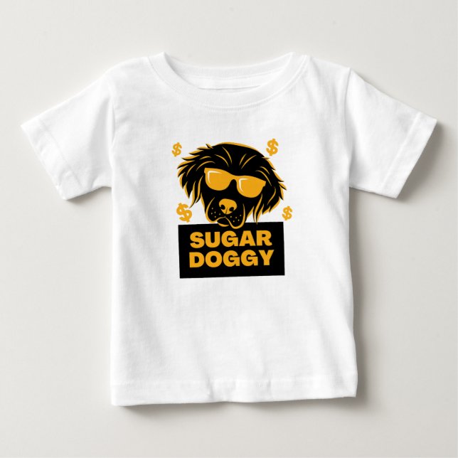 Camiseta De Bebé Perrito azucarado  (Anverso)