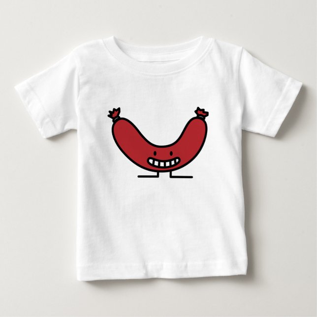 Camiseta De Bebé Perrito caliente de la salchicha de Frankfurt de (Anverso)