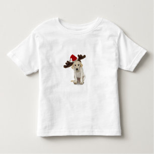 Camiseta De Bebé Perrito con los oídos del gorra y del reno de