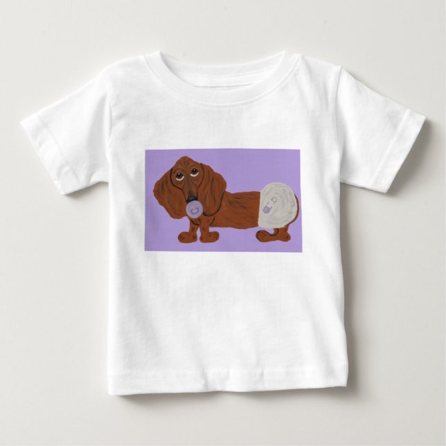Camiseta De Bebé Perrito Dachshund (Anverso)