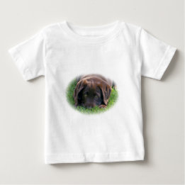 Camiseta De Bebé Perrito del laboratorio del chocolate